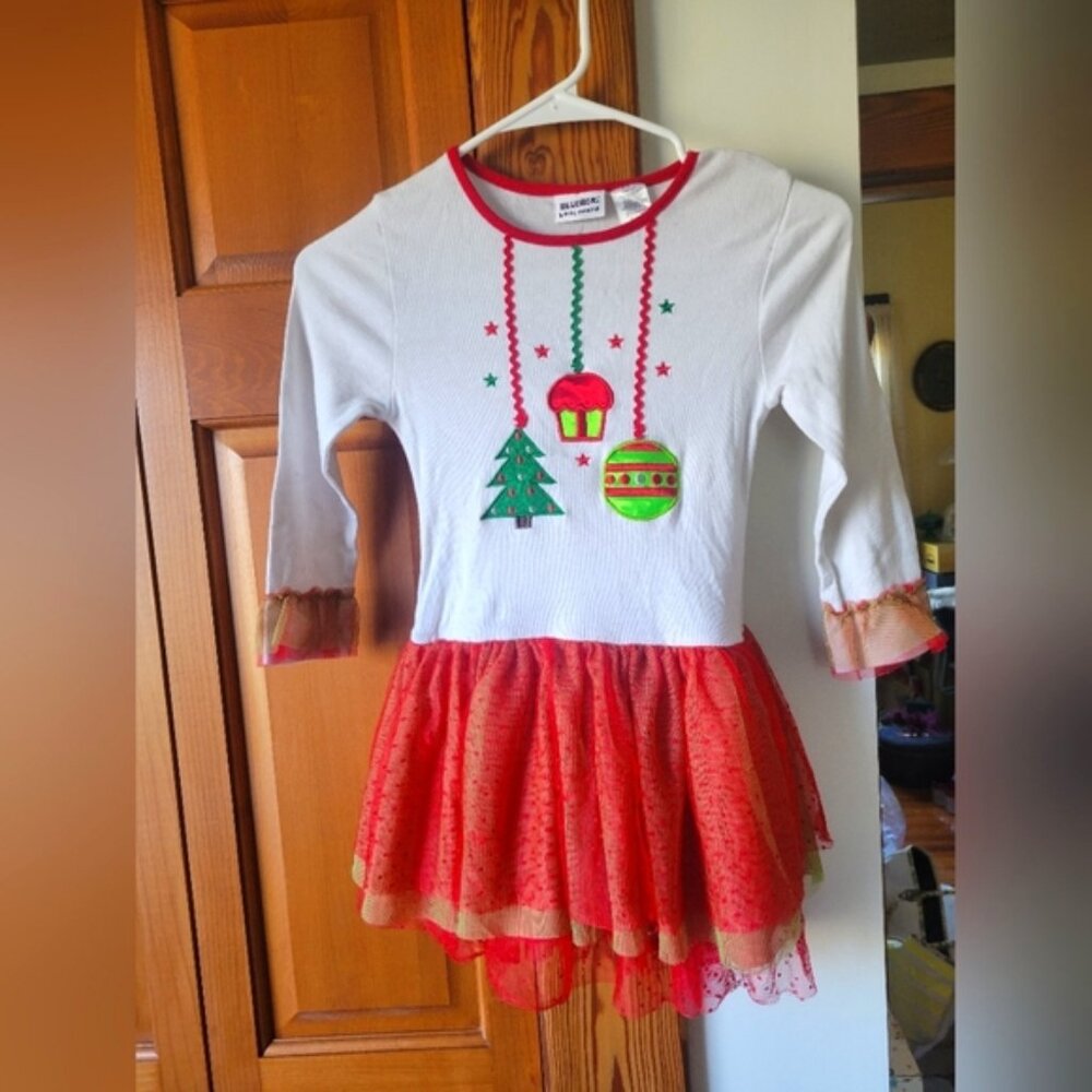 Blueberi Boulevard tulle tutu tunic top christmas 7/8 7 8 7-8